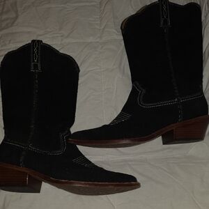 Black Swede Western-Style Women's Boots Patricia Nash Size 8